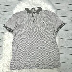 Ted Baker London Gray Geometric Polo Shirt